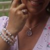 Swarovski Silver Pink Pendant-Bangle with Chain - Image 8