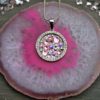 Swarovski Silver Pink Pendant-Bangle with Chain - Image 2