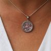 Swarovski Silver Pink Pendant-Bangle with Chain - Image 7