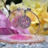 Swarovski Silver Pink Pendant-Bangle with Chain - Image 5