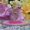 Swarovski Silver Pink Pendant-Bangle with Chain - Image 4